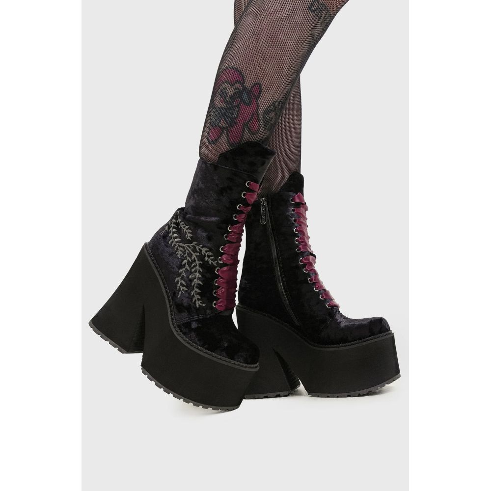 Platform boots goth cheap best sale